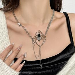 Pendant Necklaces Dark Trend Spider Clavicular Chain Animal Necklace For Women Fashion Jewellery Minimalist Accessories