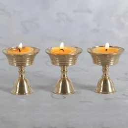 Candle Holders Decorative Round Stand Home Decorations Elegant Lamp Holder Tibetan For Buddhist Supplies