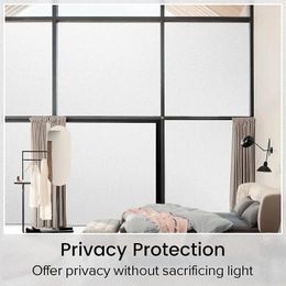 Window Stickers Home Matte White Film Privacy Frosted Heat-resistant Glass Cover Opaque Self-adhesive Bathroom Door Sticker