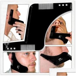 Hair Accessories 1Pc Men Beard Styling Template Stencil Comb For Lightweight And Flexible Fits All-In-One Tool Sha Drop Delivery Produ Dh6Hv