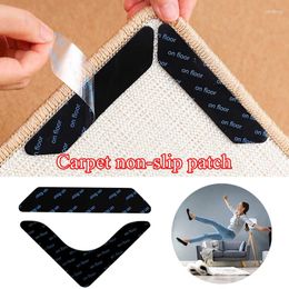 Carpets 8pcs Right-angle Carpet Non-slip Sticker Self-Adhesive Grip Tape Floor Mat Fixed Corners Reusable