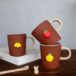 Mugs Cute Fruit Ceramic Cups High-color Value Home Water Coffee Breakfast Milk