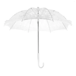 Umbrellas White Lace Umbrella Kids Po Prop Decorate Children Parasol Plastic Pography