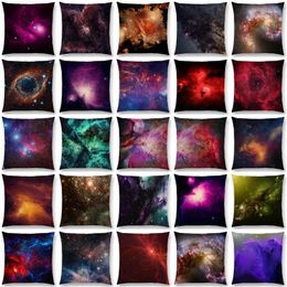 Pillow 2024 Night Sky Gorgeous Nebula Colorful Galaxy Mysterious Universe Cover Home Decor Sofa Throw Case