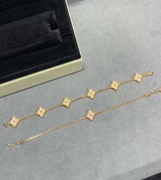 Luxury VA brand Designer pendant Necklaces 18K Gold cross chain mini clover 4 Leaf 6 Flower choker shining diamond crystal cz zirc1516472