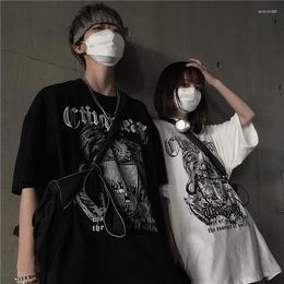 Men's T Shirts Gothic T-shirts Ins High Street Letter Printing Decadent Loose Large Hip-hop Short Sleeve Couple T-shirt Men And Women