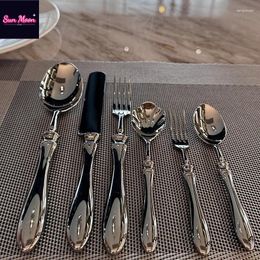 Dinnerware Sets German High-end 316 Stainless Steel Creative Roman Spoon Fork Exquisite Western Tableware Set Kitchen Dining Table