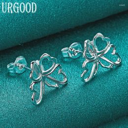Stud Earrings 925 Sterling Silver Hollow Butterfly For Women Party Engagement Wedding Fashion Jewellery Gift