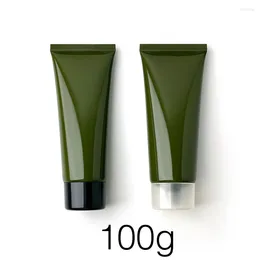 Storage Bottles 100g Dark Olive Green Plastic Squeeze Bottle Empty Refillable Cosmetics Container 100ml Body Cream Lotion Soft Tube 10pcs