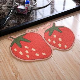 Carpets Cartoon Floor Mat Fruit Carpet Living Room Bedroom Entrance Rug Lovely Special-shaped Anti-slip Mats Outdoor Door