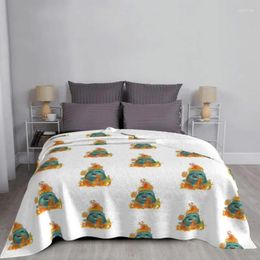 Blankets Bibble Colorful Cute Cartoon Movie Fleece Textile Decor Portable Soft Throw Blanket For Home Bedroom Rug Piece