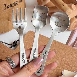 Dinnerware Sets 304 Stainless Steel Spoon Ins Style Tableware Cute Household Children's Rice Fruit Fork