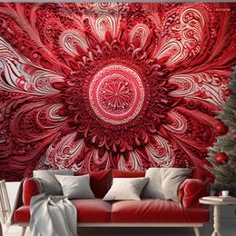 Tapestries Tapestry Mandala Red Series Background Cloth Ins Hippie Bomesian Home Decoration Living Room Bedroom Decorative Wall