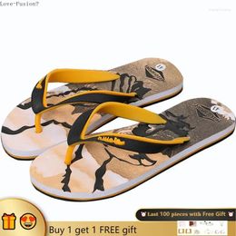 Slippers Korean Fashion Men Women Camouflage Flip Flops Bathroom Beach Sandals Anti-slip Zapatos Hombre Shoes Eur 40-45