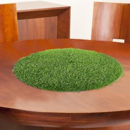 Table Cloth Circle Rug Grass Mat Decor Placemats For Kitchen Artificial Simulation Decoration Fake Carpet Outdoor Banquet