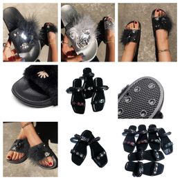 Designer Slide Women Summer Ladies Beach Sandal Party Wedding Flat Slipper Shoe Fashion Sandal Man Woman black GAI size 36-41