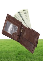 Wallets 2021 Vintage Purse Men Genuine Cow Leather Bag Male Certificate Package Short Billetera Coin Pocket Big Capacity6193143