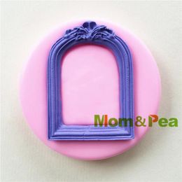 Baking Moulds Mom&Pea 0990 Frame Shaped Silicone Mould Cake Decoration Fondant 3D Food Grade