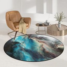 Carpets Modern Round Carpet Abstract Cloud Anti Slip Floor Mat Home Living Room Central Table Decorative Door