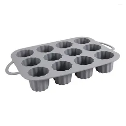 Baking Tools Jelly Mould Waffle Pan Heavy Use Non-stick 12-cavity Silicone Muffin Small Cylindrical Pudding For Easy