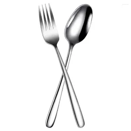 Spoons Stainless Steel Fork Spoon Metal Cutlery Tableware Dinnerware Home Set Western