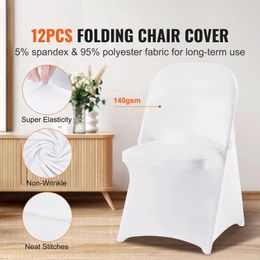 Chair Covers 6/12PCS Wedding Spandex Stretch Slipcover For Restaurant Banquet El Dining Party Universal Cover