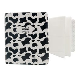 64 Pockets 3inch Photo Album Instax Mini Cow Pattern Photo Albums Postage Stamp Collection Book Home Decoration Photocard Holder