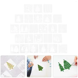 Storage Bottles 25 Pcs DIY Sign Stencils Decor Decorative Christmas Home Reusable Spray Multi-function Templates