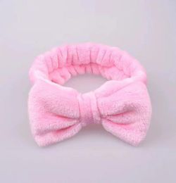 Elastic Solid Color Bowknot Headbands Women Girls Children Makeup Washing Face Hairbands Bows Turband Hair Accessories Headwrap2469603