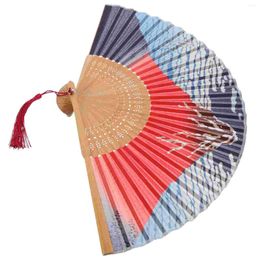 Decorative Figurines Summer Bamboo Fan Silk Miss Vintage Decor Wedding Decorations For Ceremony Hand Fans Women