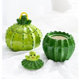 Storage Bottles Ins Cactus Jar Creative Green Home Decoration Accessories Indoor Ornaments Kawaii Room Decor Box