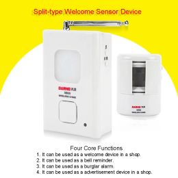 Detector PIR Wireless Infrared Movement Store Entry Door Bell Welcome Security Alarm Chime Motion Sensor Detector sensor de movimiento