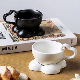 Mugs Ceramic Coffee With Tray Espresso Tea Milk Cups 160ml Creative Nordic Drinkware Latte Mug Gifts For Friend