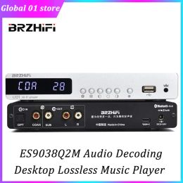 Equipment Brzhifi Desktop Digital Audio Player Es9038q2m Decoding Support Bluetooth Usb Disk Hifi Lossless Music Mp3 Wma Wav Ape Flac Play