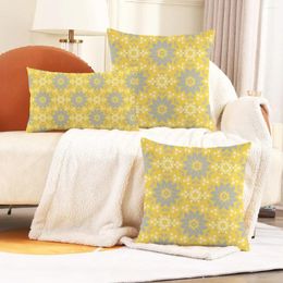 Pillow An Ultra Soft Short Plush Yellow Geometric Pattern Printed Pillowcase With No Insert Price