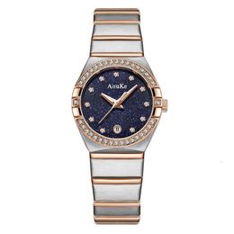 New Constellation Watch Set with Full Diamonds Women's Light Luxury, Small, Starry Sky, Small and Elegant Style