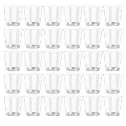 Disposable Cups Straws 100 Pcs S Glass Juice Cup Clear Beverage Cocktail Glasses Water Multipurpose Plastic For Parties