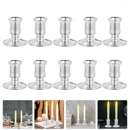 Candle Holders 10 Pcs Vintage Electronic Base Wedding Decor Flameless Taper Plastic Fashion Candleholder