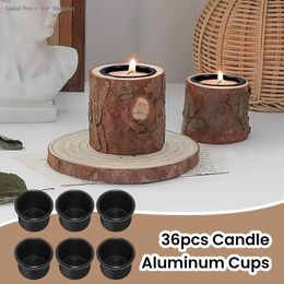 Candle Holders 36pcs Aluminium Cups Container Tealight Holder Tin Lightweight Pans Moulds For DIY Making EL