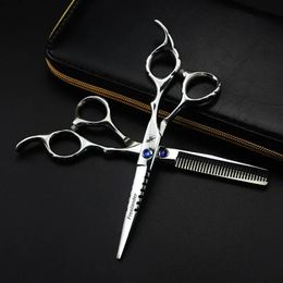 Professional Hairdressing Haircut Scissors 6 Inch 440C Barber Shop Hairdresser's Cutting Thinning Tools High Quality Salon Set