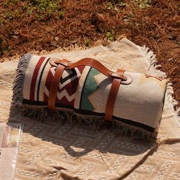 Bohemian Carpet Picnic Mat Outdoor Camping Supplies Cloth Equipment Moistureproof Ins Ethnic Style 240325