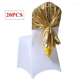 Chair Covers 70x130cm Mettalic Bronzing Spandex Cap Cover Lycra Stretch Hood For Wedding Event Decoration