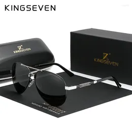 Sunglasses KINGSEVEN Fashion Men's Aluminum Polarized Fishing Driving Sun Glasses Brand Men UV400 Pochromism Lens Male