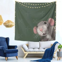 Tapestries The Peeking Rat Wall Decor Tapestry Indoor Office Birthday Gift Soft Fabric Odorless