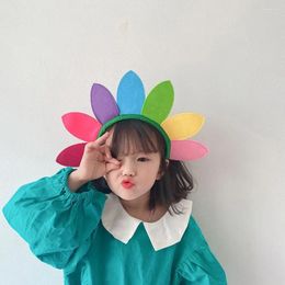 Hair Accessories Sunflower Colour Hairband Cute Funny Children Girl Headband Adult Po Props Birthday Holiday Headdress Party Hat