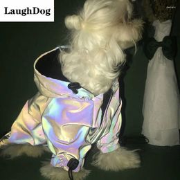 Dog Apparel Flashing Clothes Fashion Pet Coat Jacket Waterproof Reflective Hoodie For Medium Large Dogs Puppy Windbreaker Pets Clothing