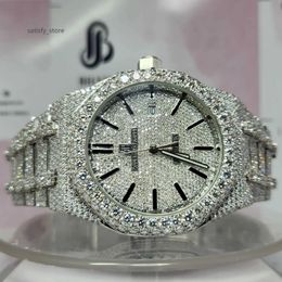 Antique de qualidade premium VVS Clarity Moissanite Diamond Watch for Men com entrega gratuita
