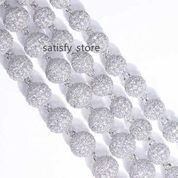 Luxury VVS Moissanite Diamond Cuban Chain 18k White Gold Diamond Cuban Link chain 925 sterling Silver Cuban Chain for men