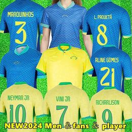 BRAZILS 24 25 Copa America Cup soccer jerseys Camiseta de futbol PAQUETA RAPHINHA football shirt maillot MARQUINHOS VINI JR brasil RICHARLISON MEN KIDS WOMAN NEYMAR