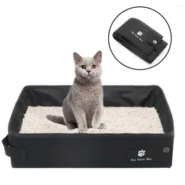 Cat Carriers Oxford Cloth Litter Box Foldable Portable Splash-Proof Pet Pan For Travelling Car Outdoor Collapsible